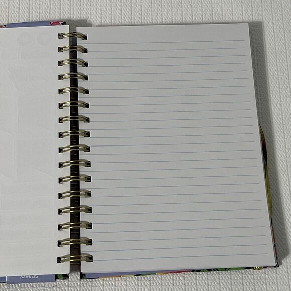 BLOOM Hardcover Spiral Notebook Journal Pen Sticker Set Colorful Lined Flowers - Picture 11 of 17